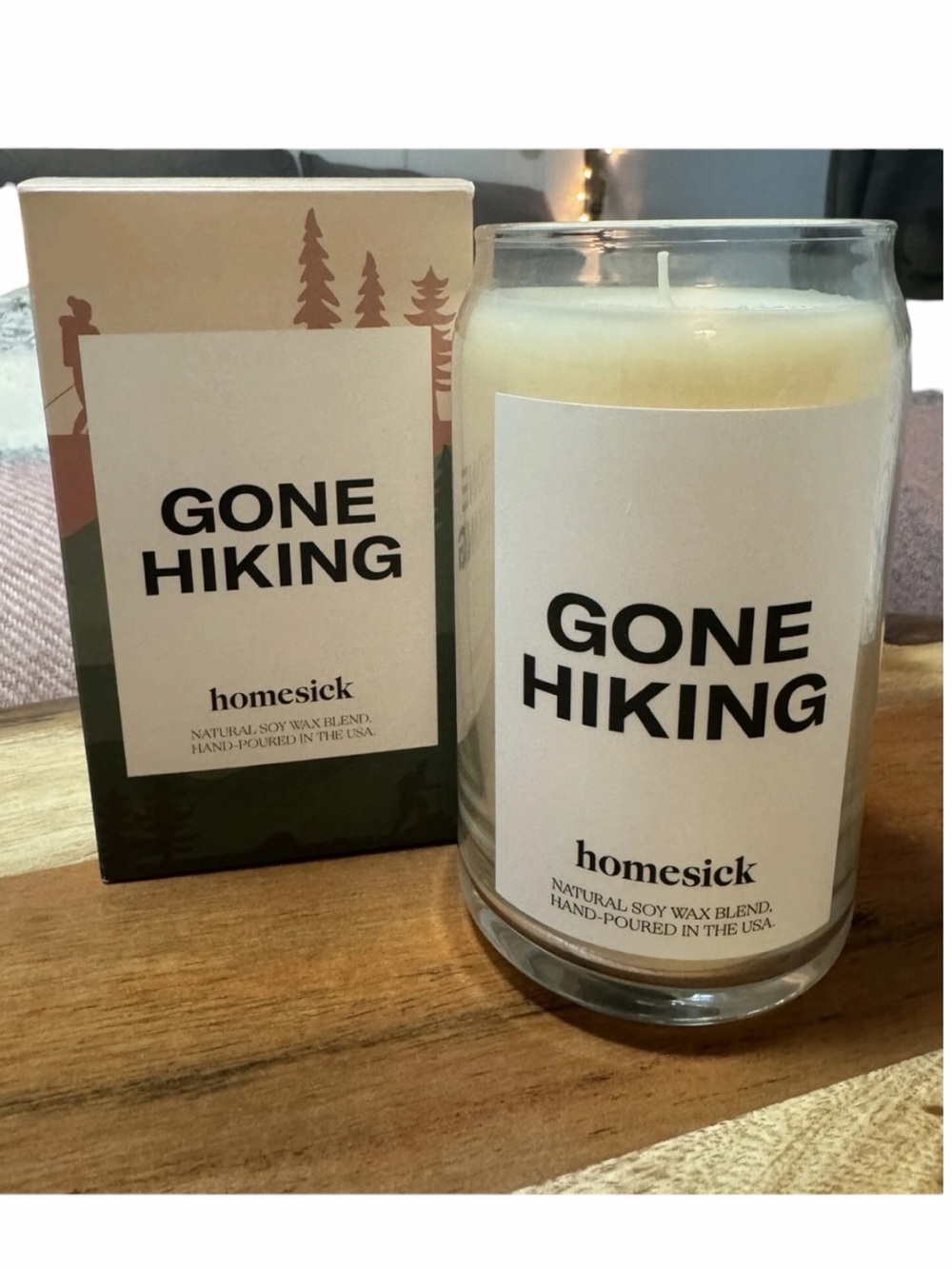 Homesick "Gone Hiking" Natural Soy Wax Blend Hand Poured Candle